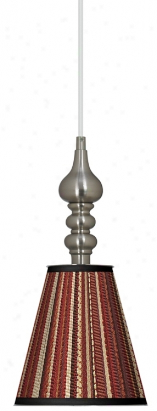 Woven 7 1/2" Wide Brushed Seel Mini Pendant (k3338-k7596)