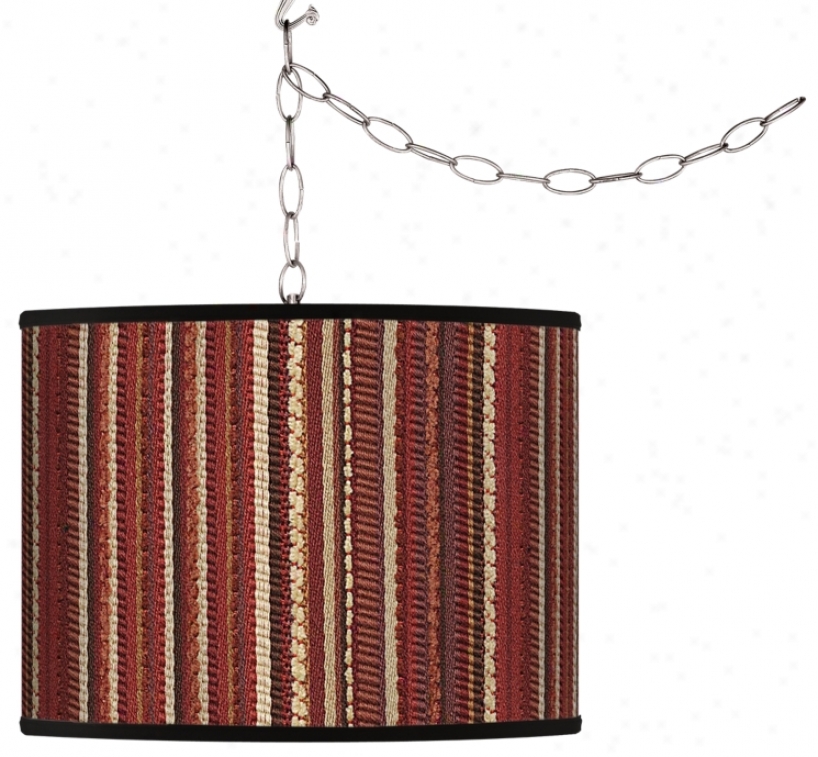 Woven Giclee Swag Diction Plug-in Chandelier (f9542-h7639)