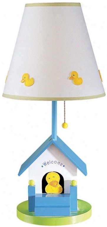 Yellow Duck Bird House Table Lamp (63781)