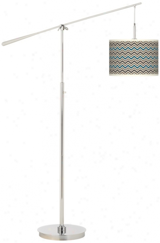 Zig Zag Giclee Boom Arm Floor Lamp (n0749-x8338)