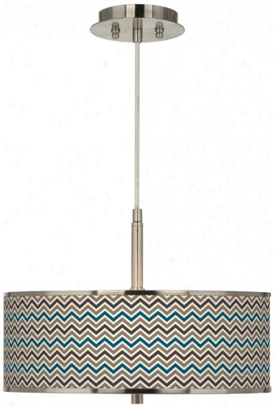 Zig Zag Giclee Glow 16" Wide Pendant Light (t6341-x8294)