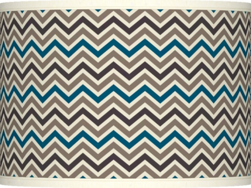 Zig Zag Giclee Lamp Shade 13.5x13.5x10 (spider) (37869-x8279)