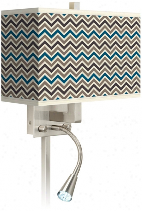 Zig Zag Giclee Led Reading Light Plug-in Sconce (n8671-x8290)