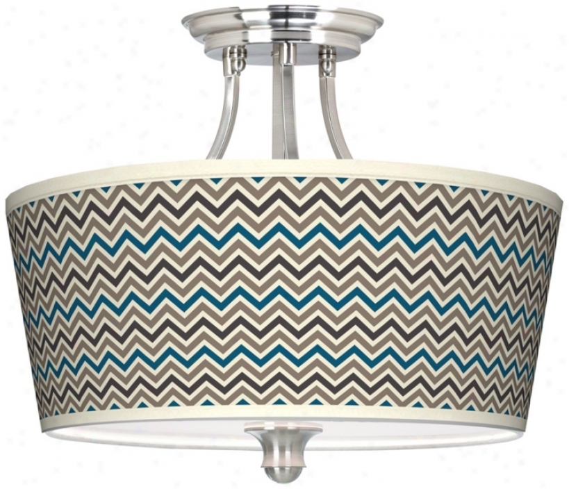 Zig Zag Tapwred Drum Giclee Ceiling Light (m1074-x8305)