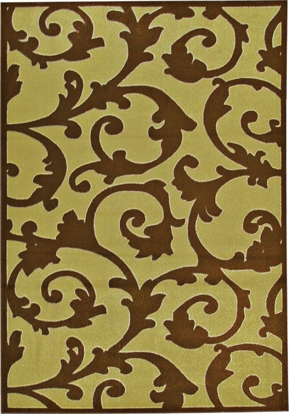 Zuelo Green-brown Outdoor Rug (86718)