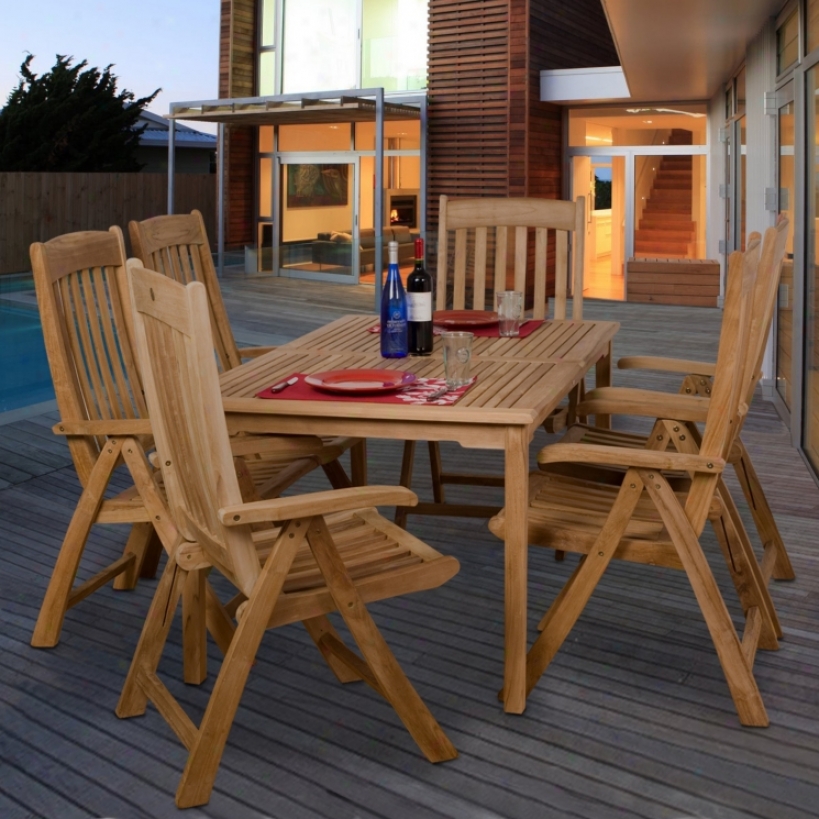 Zurich Collection Teak Wood Outdoor Djning Set (x5229)