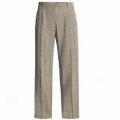 Austin Reed Summer Fine Wool Plaid Pants - Flat Front (for Women)