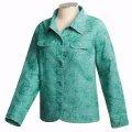 Barn Fly Embroidered Thread of flax Jean Jacket (for Women)