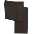 Barry Bricken Wool Pants - Stretch Gabardine, Flat Front (Conducive to Men)