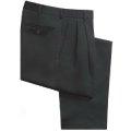 Cotton-wool Blend Chino Pants - Pleated Front (for Men)
