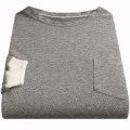 Knit Cotton Shirt - Crew Neck, Long Sleeve (for Men)