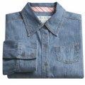 Susan Bristol Cross Hatch Denim Shirt -  Sleeve (for Women)