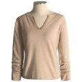 Zen Sport Mellow Cotton Knit Split Neck Top - Long Sleeve (for Women)