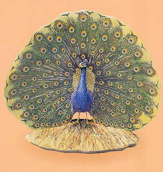 Boehm Porcelain Displaying Peacock