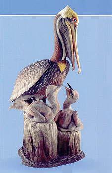 Boehm Porcelain Pelican Family Brown