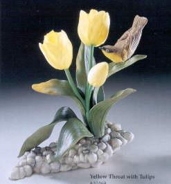 Boehm Porcelainyellow Throat With Tulips