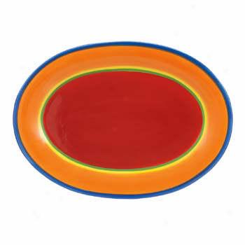 Dansk Caribe Oval Platter Red/orange