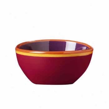 DanskC oba Aztec Red Square Soup/cereal Bowl