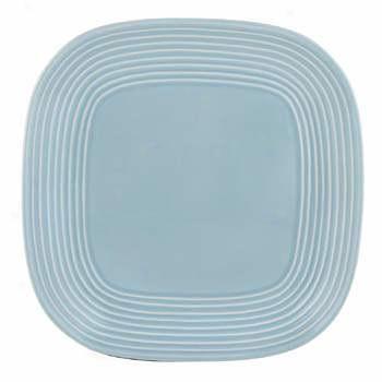 Dansk Parallax Blue Square Dinner Plate