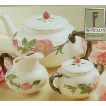 Franciscan Dexert Rose Teapot Set