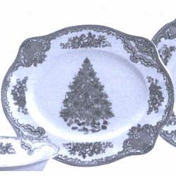 Johnson Brothers Old Britain Castles Minnow Xmas 12 In Platter