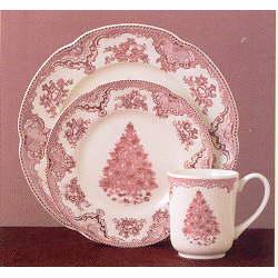 Johnson Brothers Old Britain Castles Pink Christmas Salad Plate Set Of 4