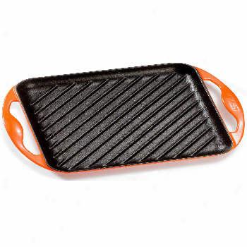 Le Creuset Rectangular Skinny Grill Flame