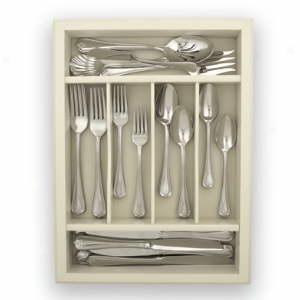 Lenox Butlers Gourmet 45 Piece Flatware Stud With Caddy