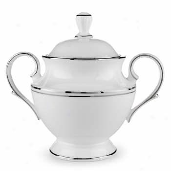 Lenox Fine China Dinnerware Federal Platinum Sugar Bowl