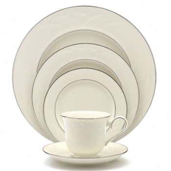 Lenox Fine China Dinnerware Sand Dune Platinum Unclosed Vegetable Large