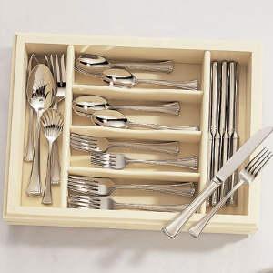 Lenox Kirk Stieff Butlerx Pantry Frosted 45 Piece Set W/ Ivory Caddy