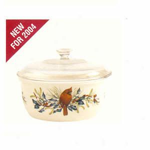 Lenox Winter Greetings Casserole With Glass Lid