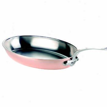 Mauvisl Cuprinox Style Oval Frying Pan