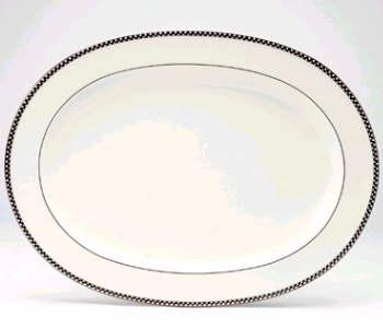 Noritake Cellini Platinum Oval Platte
