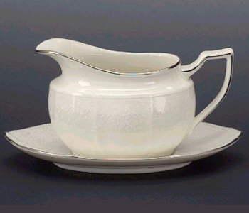 Noritake Chandon Platinum Gravy With Tray