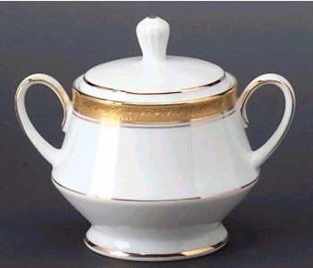 Noritake Crestwood Gold Sugar W/cover