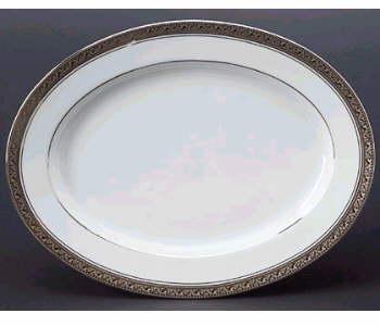 Noritake Crestwood Platinum Oval Platter Small