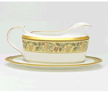 Noritake Golden Pageantry Gravy W/tray