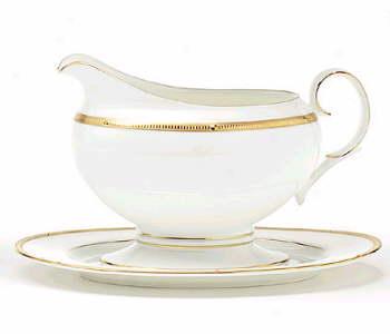 Noritake Rochelle Gold Gravy W/tray