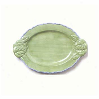 Port Studio Blue Green Oval Platter