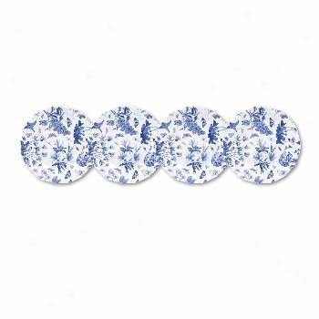 Portmeirion Botanic Blue 8 Inch Plates Set Of 4