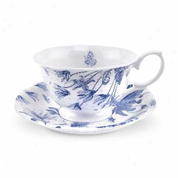 Portmeirion Botanic Bl8e Teacup & Saucer Set