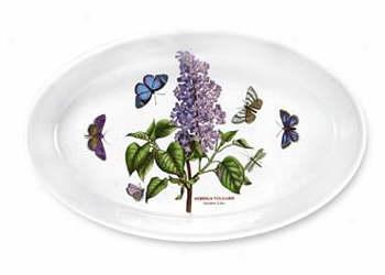 Portmeirion Botanic Garden Oval Baking Dish-11.5 Inch-lilac