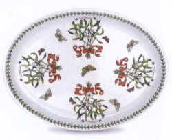 Portmeirion Botanic Garden Mistletoe Turkey Platter