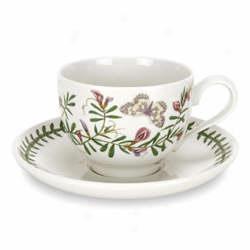 Portmeirion Botanic Garden Teacups & Saucers Set Of 6