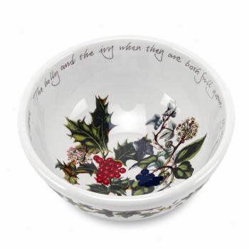 Portmeirion Holly & Ivy Individual Fruit/salad Bowl Set Of 6