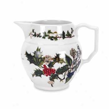 Portmeirion Holly & Ivy Jug/staffordshire/cream #3