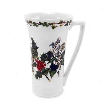 Portmeirion Holly & Ivy Latte Mug Set Of 6