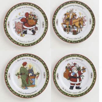 Portmeirion Studio A Christmas Falsehood Salad Plate Series 2 Flow Of 4