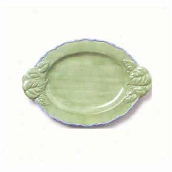 Portmeirion Studio Blue Greem Oval Handled Platter